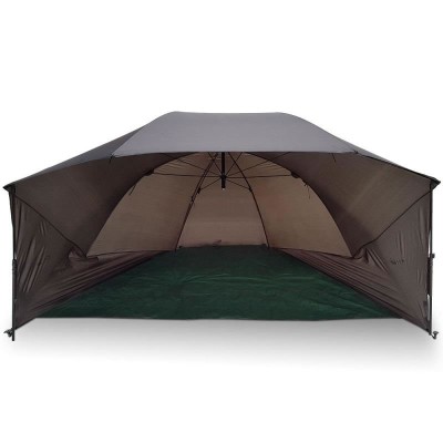 Adapost de Zi cu Groundsheet NGT Shelter 153cm + 2 Seturi Stalpi Contra Vantului foto