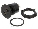 Adaptor USB 2.0 montare panou