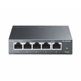 Switch TP-Link TL-SG105S, 5 porturi, 10/100/1000 Mbps, Gri