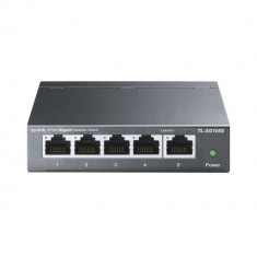 Switch TP-Link TL-SG105S, 5 porturi, 10/100/1000 Mbps, Gri