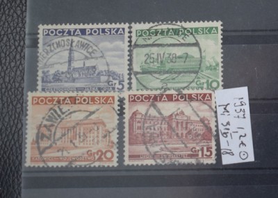 TS23 - Timbre serie Polonia - 1937 Mi315-318 foto