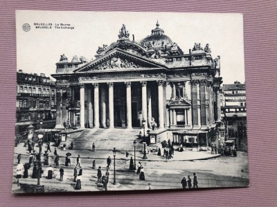 Carte postala format mare - BRUSSELS (8) Cladirea bursei de valori foto
