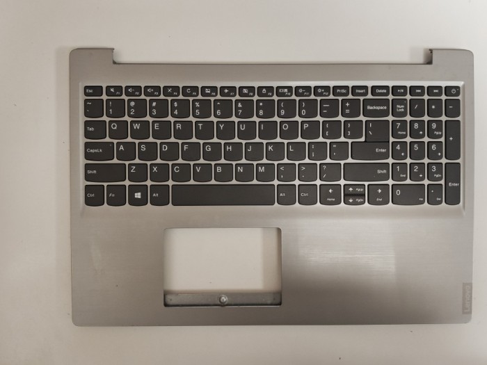Carcasa superioara cu tastatura palmrest Laptop, Lenovo, IdeaPad S145-15IKB Type 81VD, 81XM, 5CB0S16761, FS540, AP1A4000610, AM1A4000700, argintie, fa