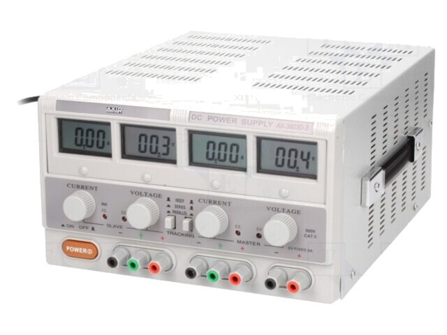 Alimentator de laborator liniar multicanal AXIOMET 0&divide;30VDC 0&divide;3A