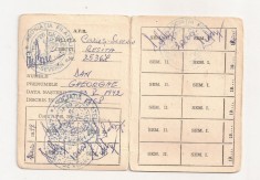 RSR - Asociatia Filatelistilor - Carnet de membru - Resita 1968 foto
