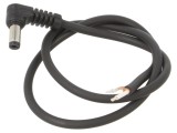 Cablu DC 5,5/2,1 Negru 0,5m