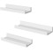 SONGMICS Set 3 rafturi de perete plutitoare din MDF, suport pentru rame foto, 38x10cm, alb Household NewTrend