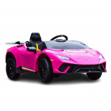 Cumpara ieftin Masinuta electrica pentru copii, Lamborghini Huracan, telecomanda inclusa, 4x4, 120W, 12V, culoare roz