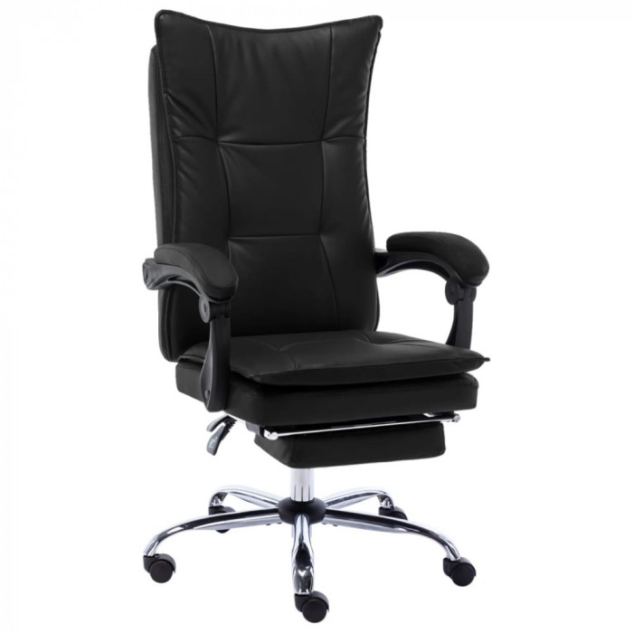 vidaXL Scaun de birou, negru, piele ecologică 20352