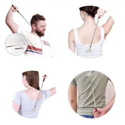 Scărpinator Spate Extensibil, Metalic, Lemn, Lungime Reglabilă 22-58cm foto