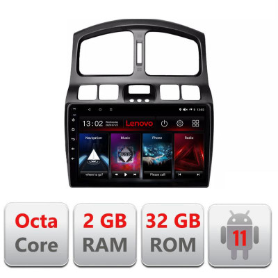 Navigatie dedicata Hyundai Santa Fe 2000-2006 Lenovo Octa Core cu Android Radio Bluetooth Internet GPS WIFI DSP 2+32 GB 4G KIT- CarStore Technology foto