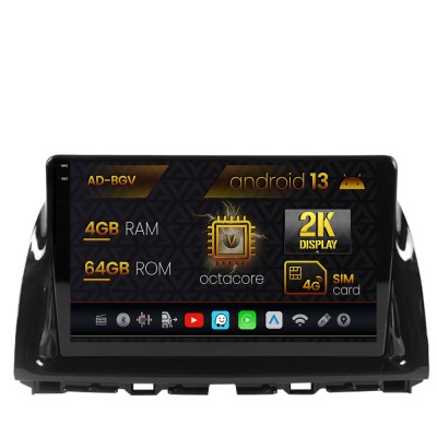 Navigatie Mazda CX-5 (2012-2015), Android 13, V-Octacore 4GB RAM + 64GB ROM, 10.36 Inch - AD-BGV10004+AD-BGRKIT319 foto