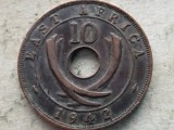 Moneda East Africa 10 Cents 1942, Africa de Est, Colectie Numismatica