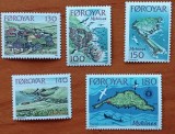 FEROE/FEROYAR-&#039;&#039;PEISAJe dIN avion.&#039;&#039;-SERIE 5V.- -MNH NESTAMP. -vezi scan, Nestampilat