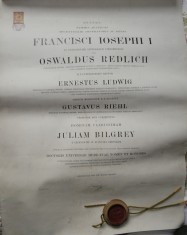 Diploma de Doctorat in Medicina a Universitatii din Viena, 1912, hartie textila