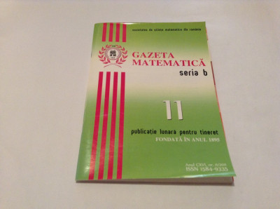 GAZETA MATEMATICA ,NR 11/2011 foto