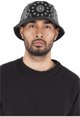 Bandana Leather Imitation Brim Bucket Hat Flexfit ONE SIZE EU foto