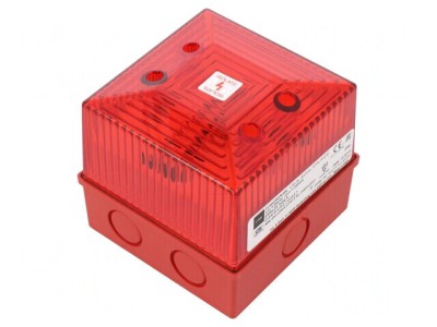 Semnalizator Luminos Flash Roșu 24VDC IP65 5J foto