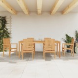 Cumpara ieftin Set mobilier de grădină, 7 piese, lemn masiv de tec