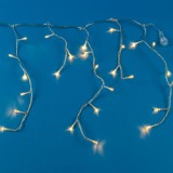 Instalație Lumini LED Perdea, 500 Becuri, Alb Cald, Cablu Transparent, Extensibilă 13m, IP44, Oem