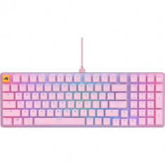 Tastatura Mecanica Gaming Glorious GMMK 2 Full-Size RGB, iluminare RGB, USB-C, Switch Fox Linear, Layout US (Roz)