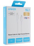 Anker Usb-c To Usb-c Cable (3 Ft, 240w, Braided) White