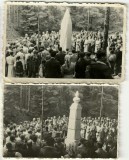 M1710N Dezvelirea Monumentului Turismului ridicat de Clubul Turistic Bănățean la Șapte Izvoare, Caraș-Severin, 1 august 1937, lot de 2 fotografii