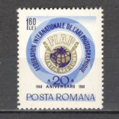 Romania.1968 20 ani Federatia internationla de arta fotografica ZR.288