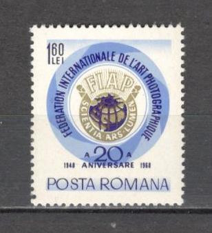 Romania.1968 20 ani Federatia internationla de arta fotografica ZR.288 foto