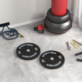 SPORTNOW 2 Placi De Greutati Olimpice De 10 kg, Set De Greutati Pentru Haltere Din Cauciuc, Cu Orificiu De 5 cm, Pentru Acasa, Sala