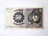 Rara! Danemarca 50 Kroner 2007 semnatura Nils Bernstein,cel mai mic pret