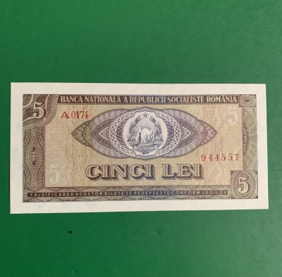 Bancnota 5 lei 1966 Romania foto