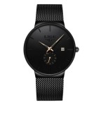 Ceas Barbatesc LIGE Quartz Analog, Otel Inoxidabil, Design Modern