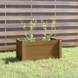 Cumpara ieftin Jardinieră de grădină, maro miere, 60x31x31 cm, lemn masiv pin