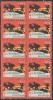 1933 SUA - Bloc de10 vignete de Craciun + Campanie Anti Tuberculoza, TBC, Medical, Nestampilat