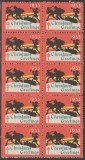1933 SUA - Bloc de10 vignete de Craciun + Campanie Anti Tuberculoza, TBC, Medical, Nestampilat