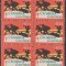 1933 SUA - Bloc de10 vignete de Craciun + Campanie Anti Tuberculoza, TBC