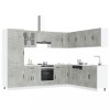 VidaXL Set dulapuri de bucătărie 14 piese &bdquo;Kalmar&rdquo; gri beton Lemn 3314975