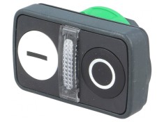 Comutator dublu 22mm IP66 alb/negru