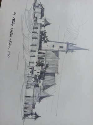 CETATEA CRISTIAN- SIBIU * DESEN IN CREION, 1960 foto