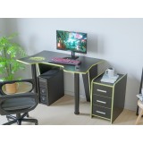 Set Birou PC + Noptiera KL 9.1 Wenge+Galben
