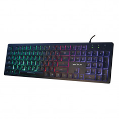 Tastatura Serioux, Wired, USB, Iluminata, Taste Numerice, Chiclet, Layout US, Negru foto