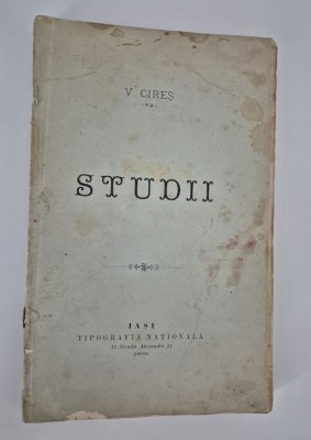 Carte veche 1899 V Cires Studii foto