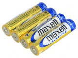 Baterii alcaline AAA 1.5V nere&icirc;ncărcabile 4 buc., Maxell