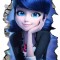 Sticker decorativ, Buburuza, Albastru, 85 cm, 8742ST-1