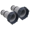 vidaXL Adaptor Furtun Piscina 32/38mm, Plastic, Gri, 2 Bucati, Universal Intex Bestway - Conector Pompe Filtru