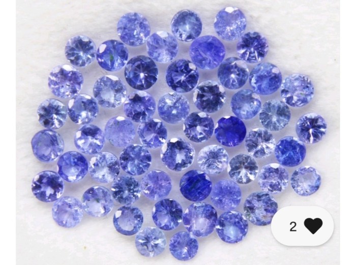 Tanzanit natural 10 ct lot