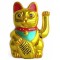 Pisica norocoasa aurie Feng Shui, simbol de noroc si prosperitate, 16 cm