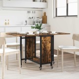 vidaXL Masă de dining pliabilă cu rotițe 130 x 80 x 76,5 cm otel PB 8006045
