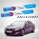 Cumpara ieftin Ștergătoare Skoda Superb 3V3 2015-prezent | Set Față Flat &ndash; TeamCar&reg;
